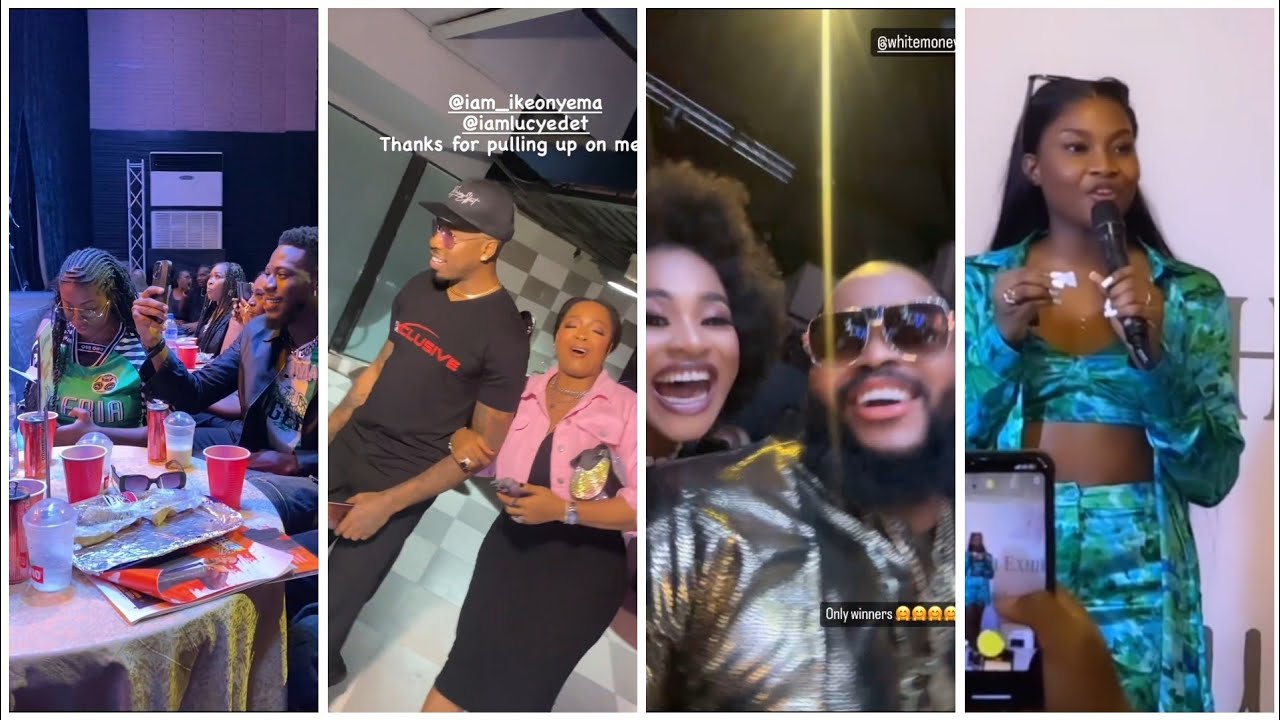 Angel,Soma,Bella,Sheggz,Phyna ,Whitemoney,Cross ,Erica,Ilebaye & Ruger 's fun weekend.