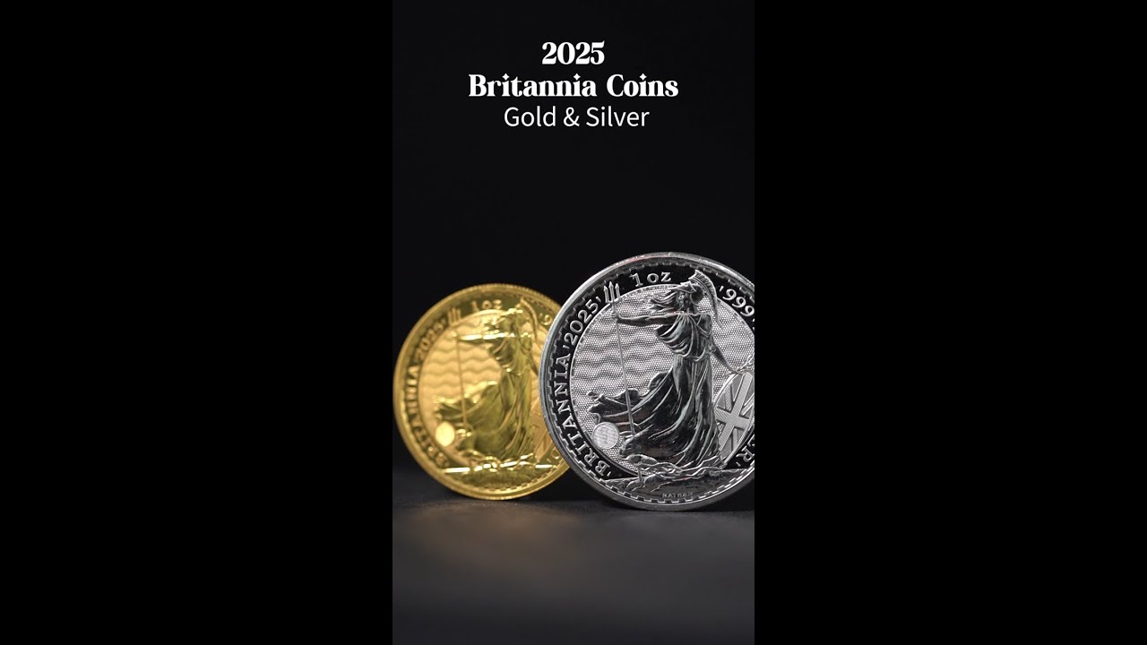 2025 Great Britain 1 oz Silver & Gold Britannia Coins - Iconic British Masterpieces