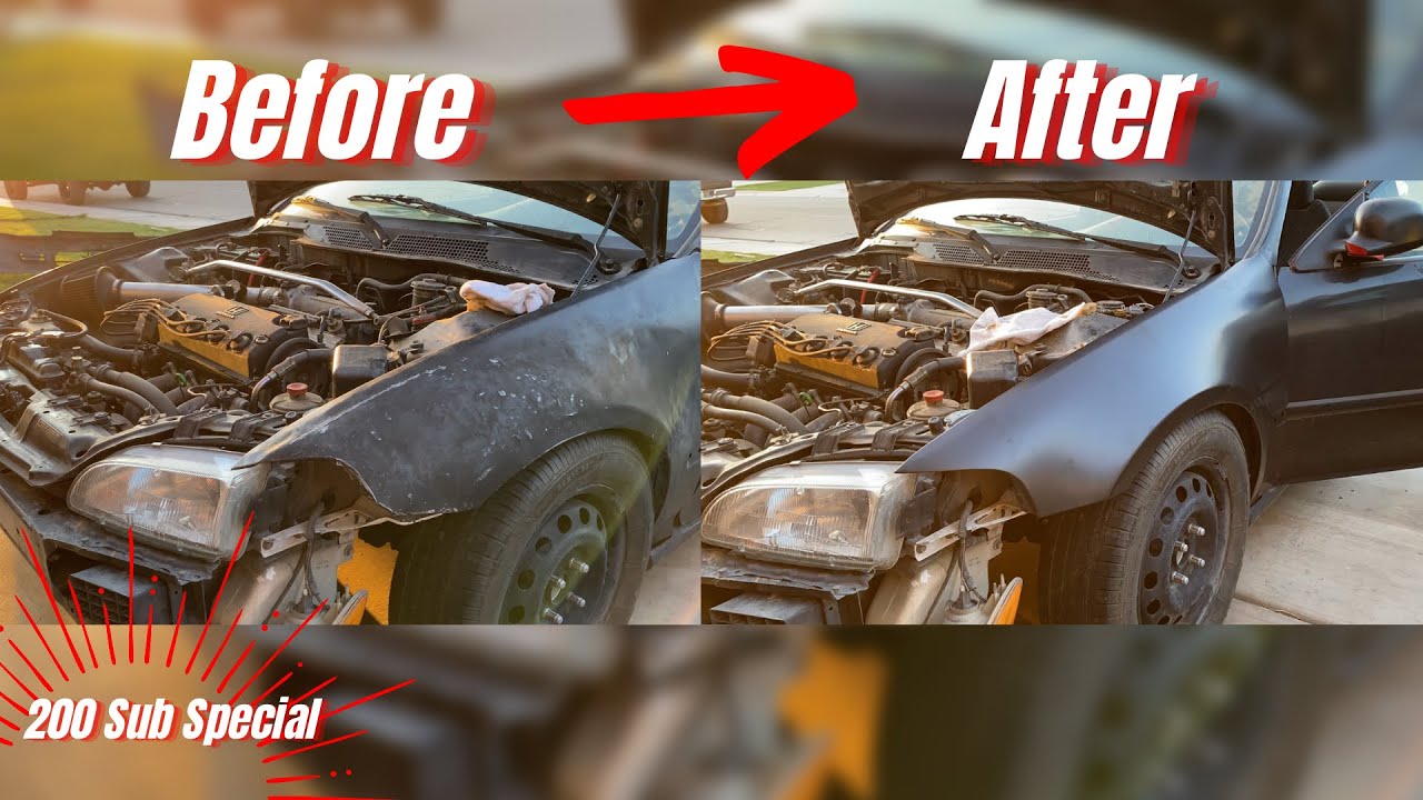 Honda Civic Coupe Fender & Bumper Replacement | 1992-1995 Honda Civic