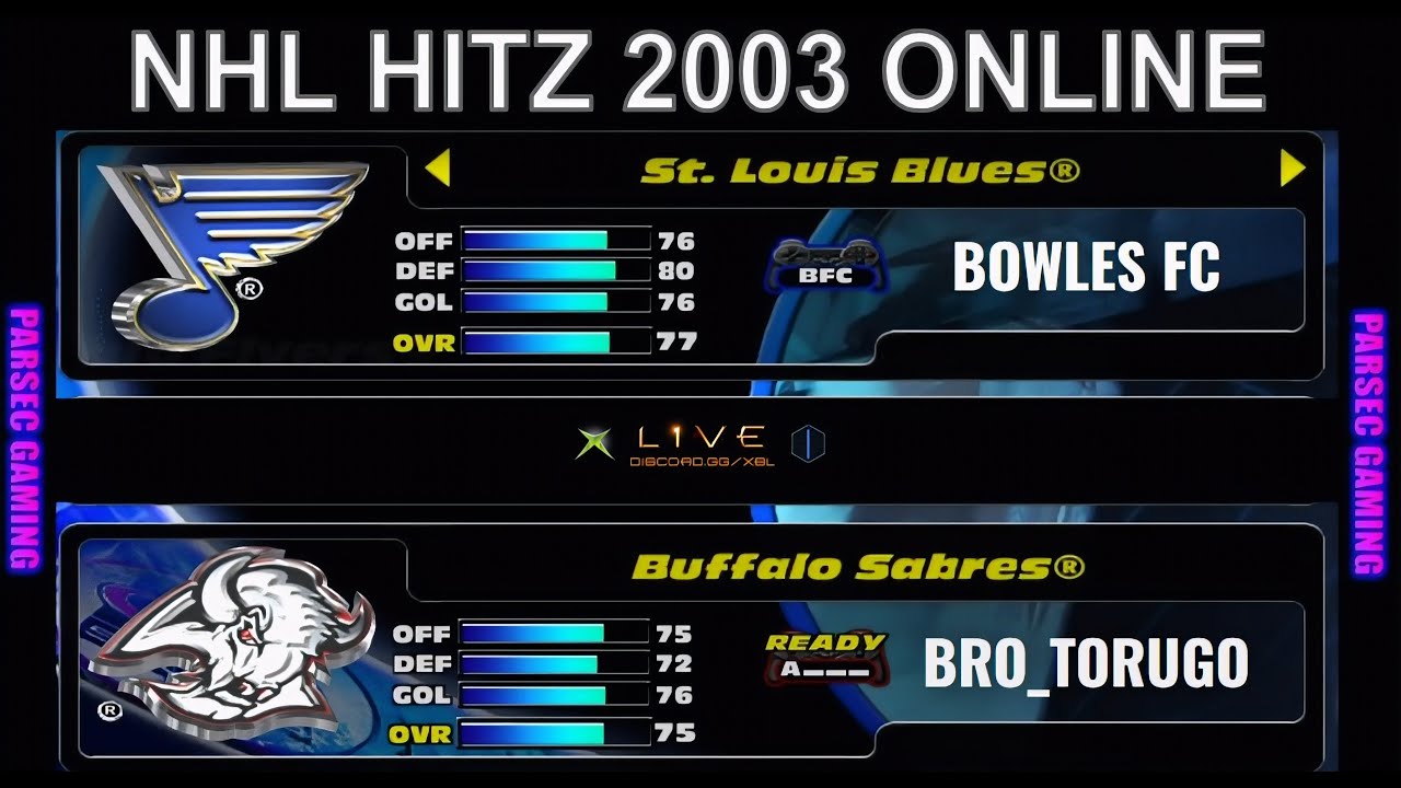 NHL Hitz 2003 Online Using PARSEC! Bowles FC vs Bro_Torugo.