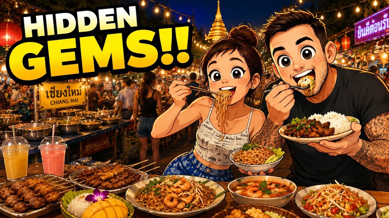 BEST Places to Eat in Chiang Mai | Budget Friendly & Affordable| Market Food | WE EAT SO MUCH FOOD!