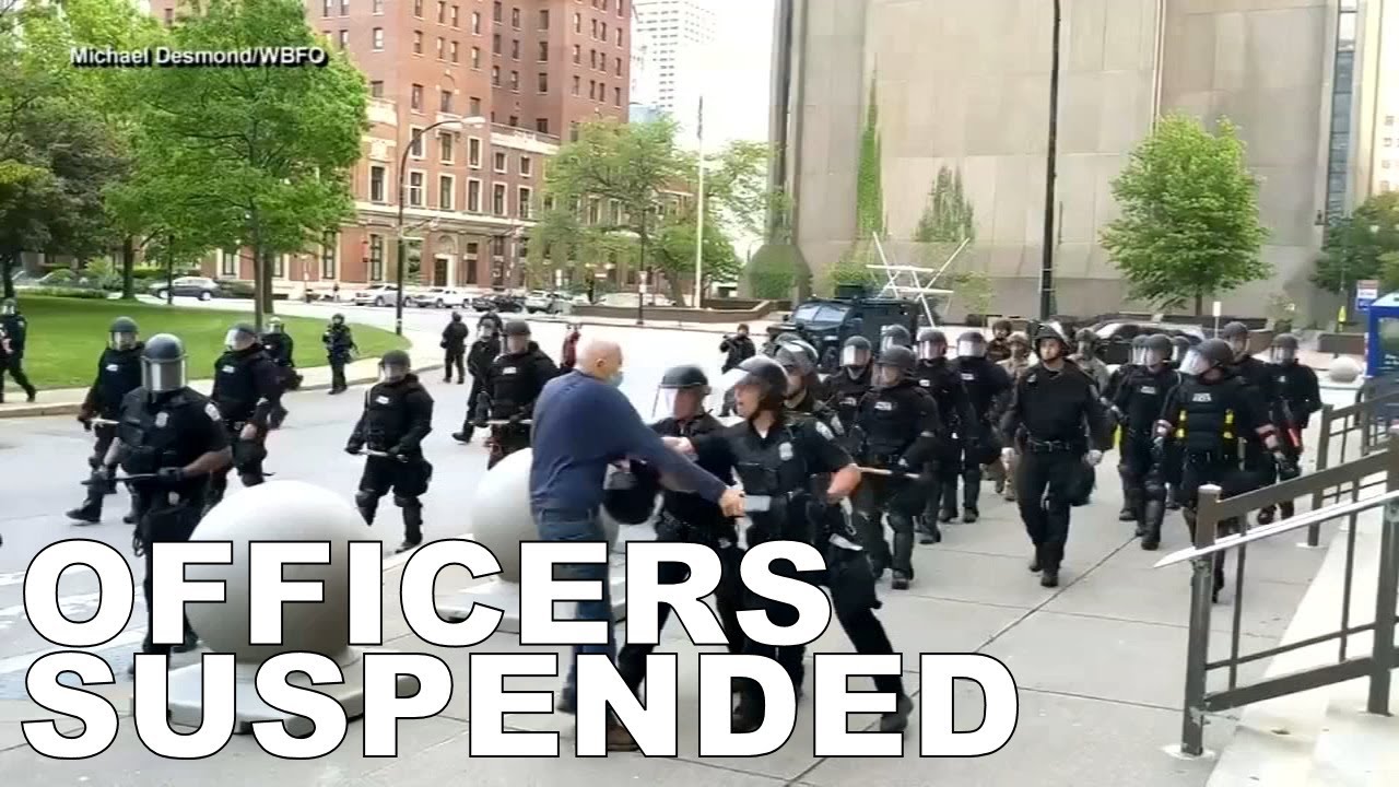 Buffalo officers suspended after video shows elderly protester injured