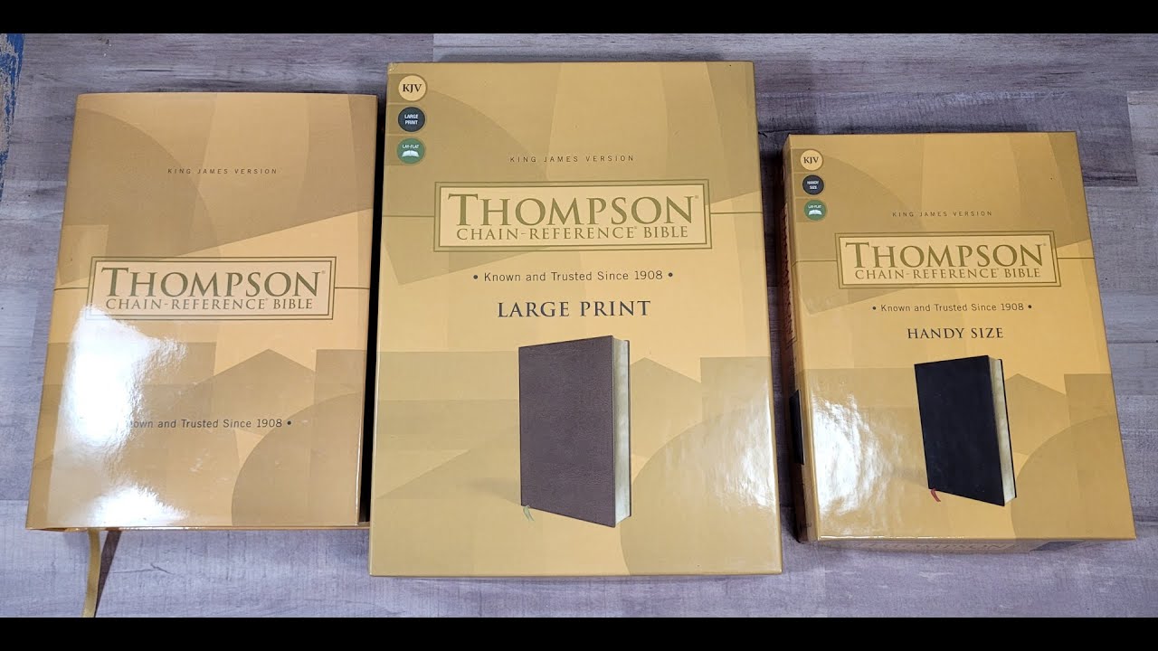 Zondervan KJV Thompson - all 3 sizes compared
