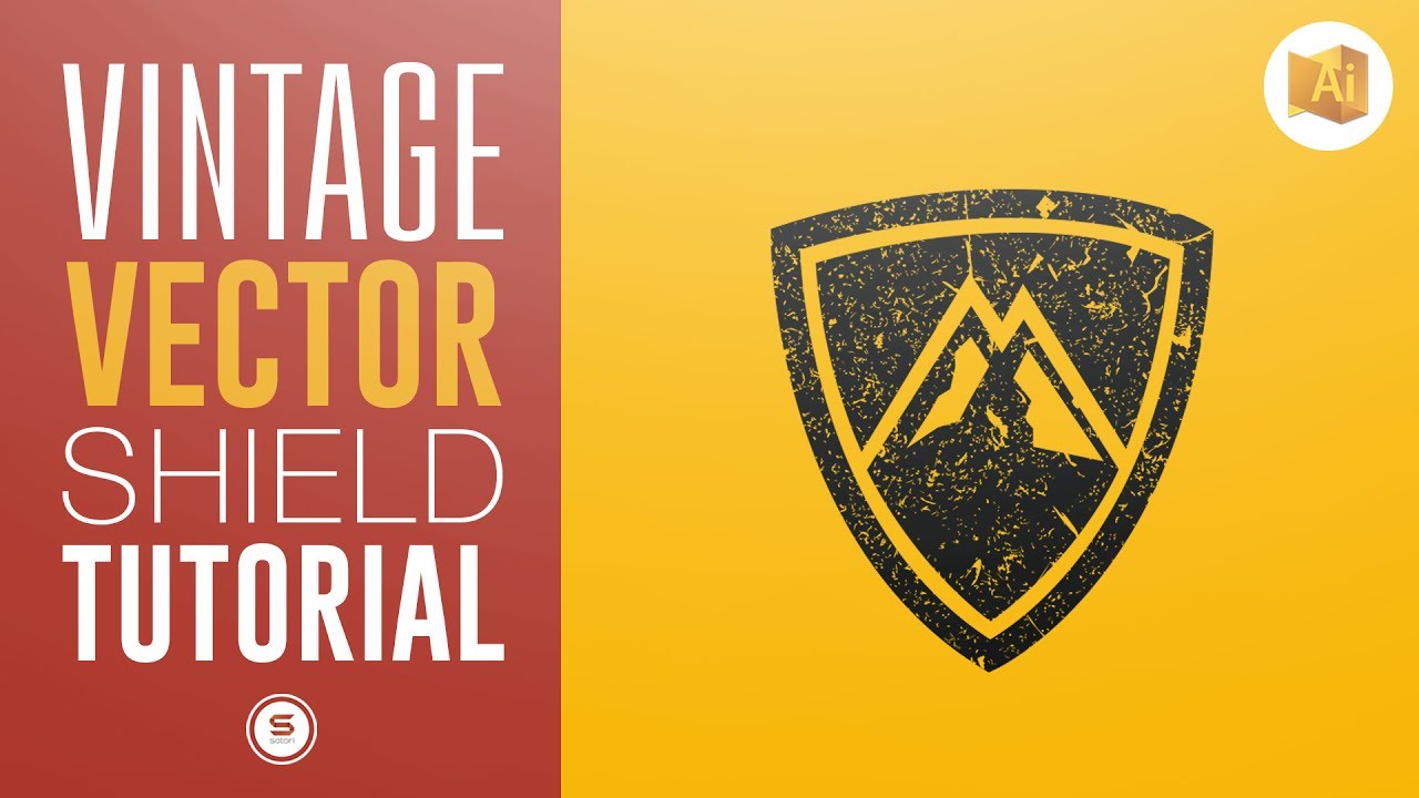 VINTAGE VECTOR LOGO | How To Add Texture In Illustrator | Satori Graphics Illustrator Tutorial