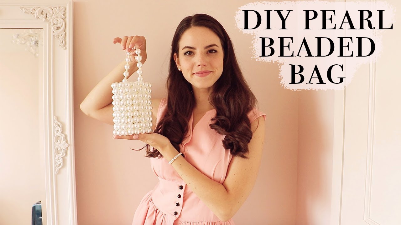 DIY PEARL BEADED BAG│ft. MissFox dresses, how to make beaded bag, pearl bag dupe, pearl beaded bag