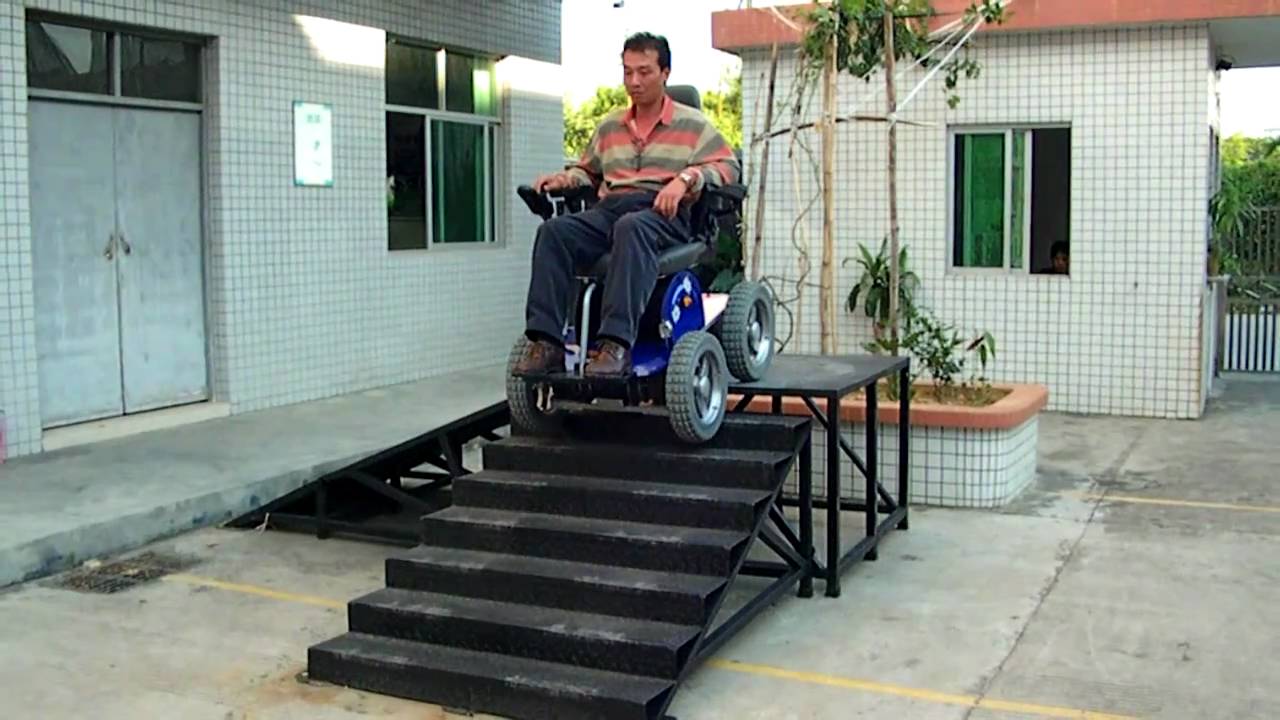 4x4 wheelchair 大台階測試 (OB-EW-X1. OB-EW-001. PW-4x4Q)