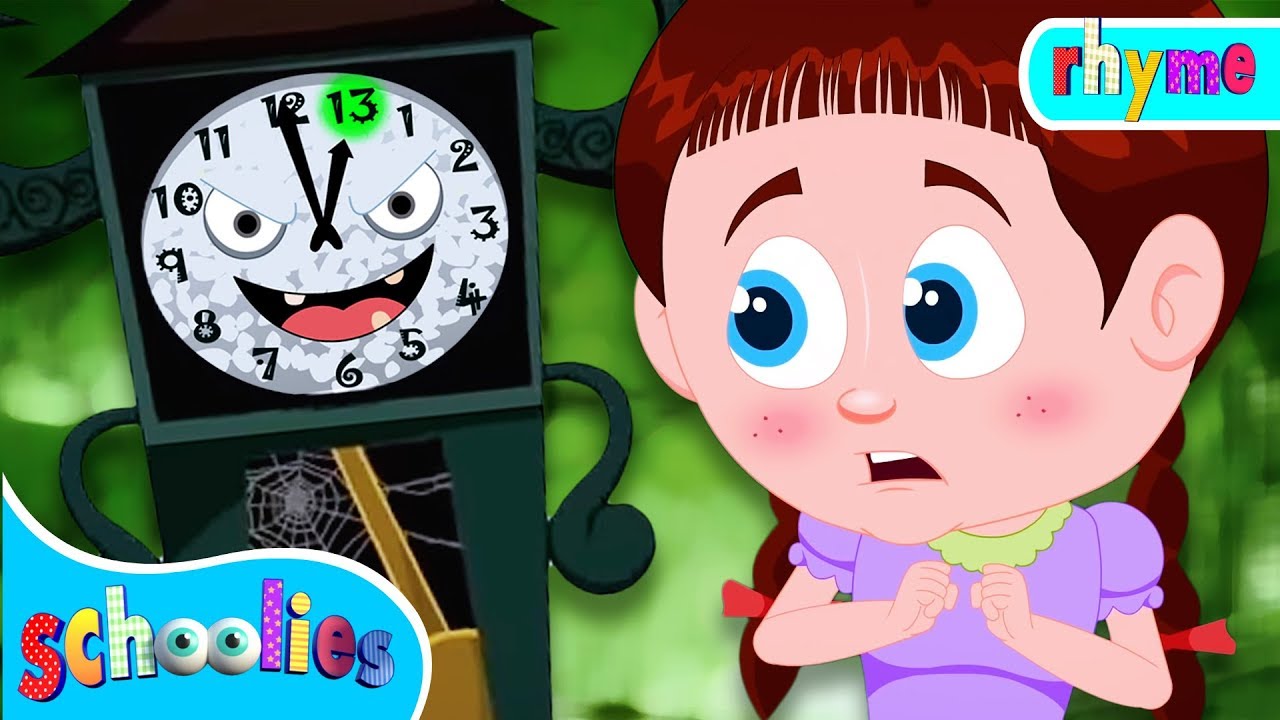 Clock Has Struck Thirteen | Videos Songs And Cartoon  For Kids | Schoolies