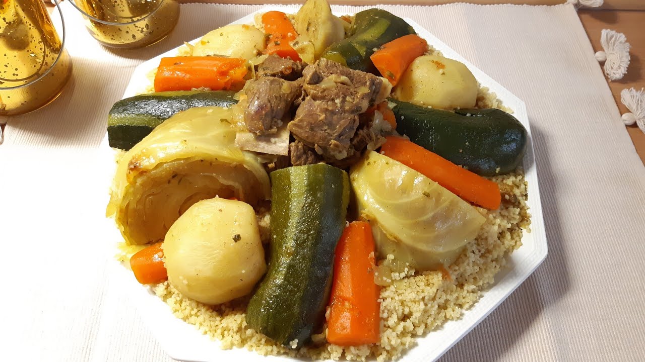 Recette de Couscous aux L&eacute;gumes /👍 طريقتي في تحضير الكسكس بالخضر