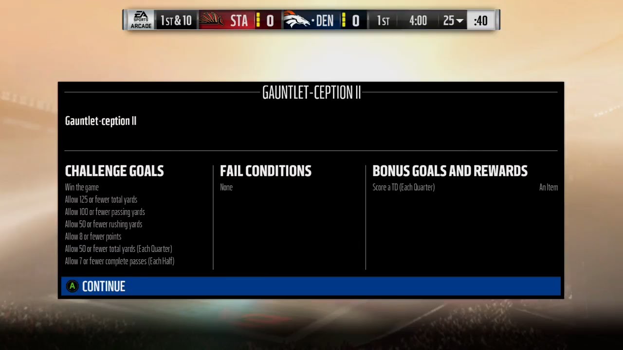 Madden 18 Ultimate Team How to Beat Gauntlet-Ception II Broncos solo All-Madden