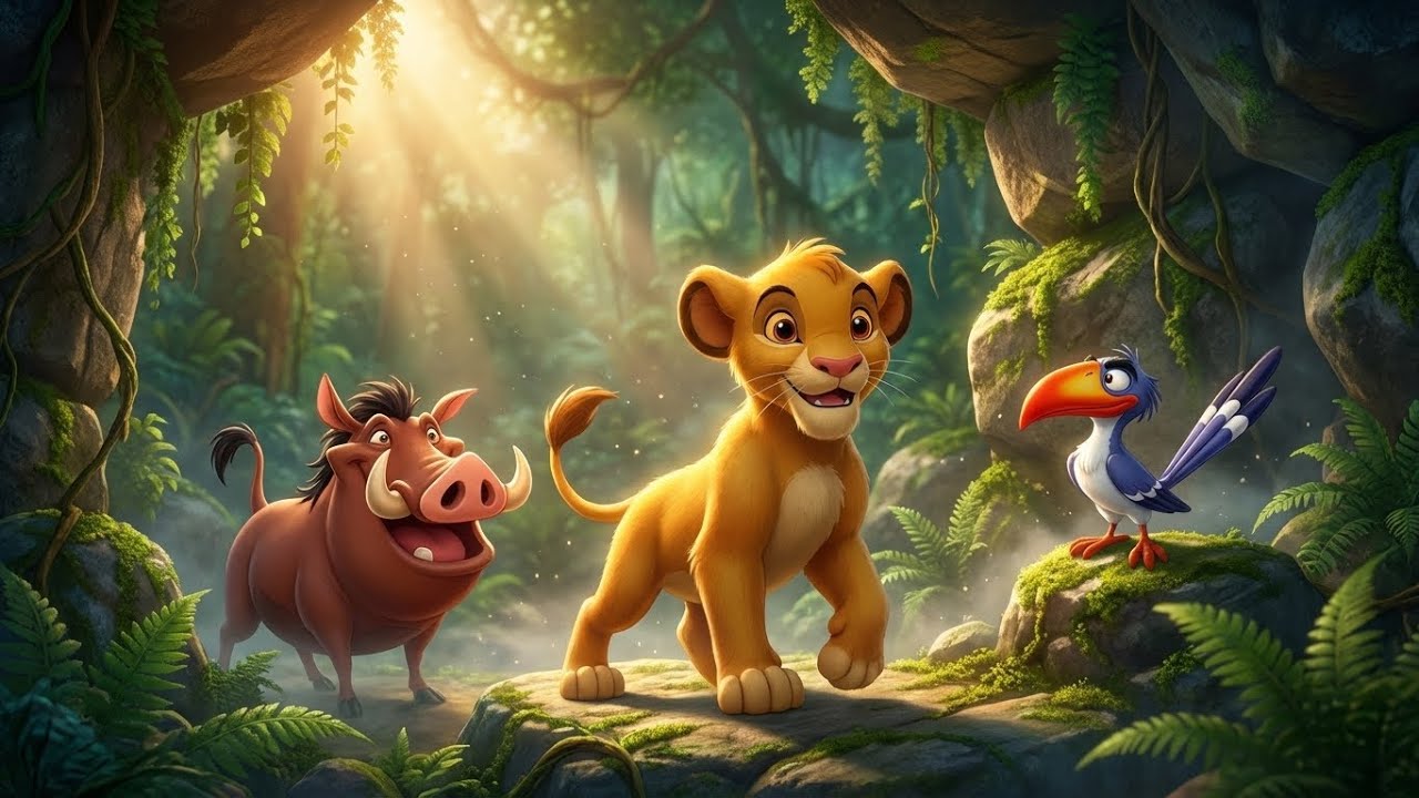 Simba, Pumbaa & Zazu Explore the Deep Mysterious Cave in the Jungle 🦁🕳️🌿 | The Lion King Animation