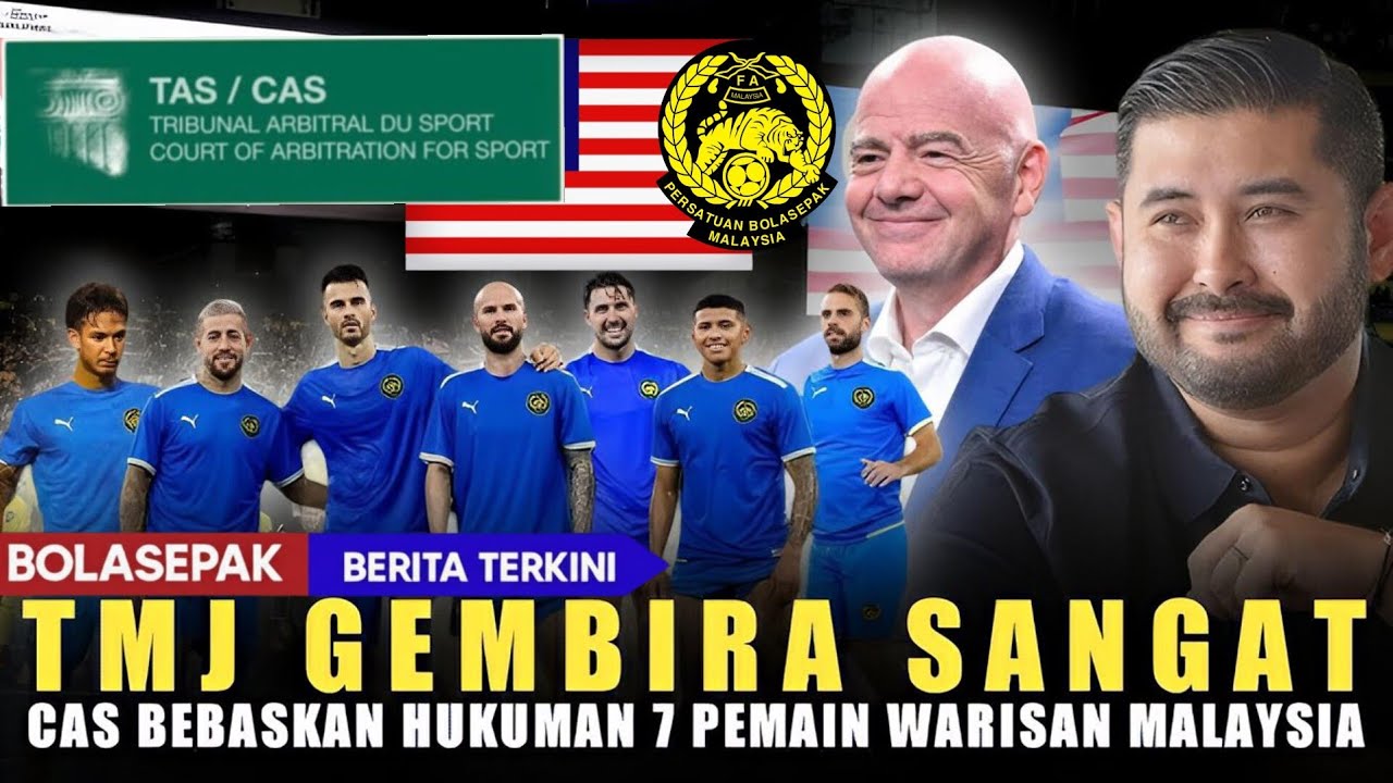 TMJ Gembira Sangat! CAS Bebaskan Hukuman 7 Pemain Warisan Malaysia
