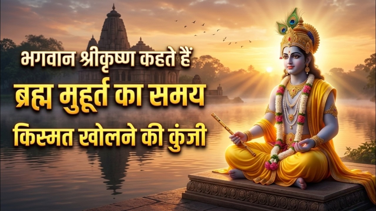 भगवान श्री कृष्णा कहते हैं ब्रह्ममुहूर्त का समय किस्मत खोलने की कुंजी। krishna motivational video
