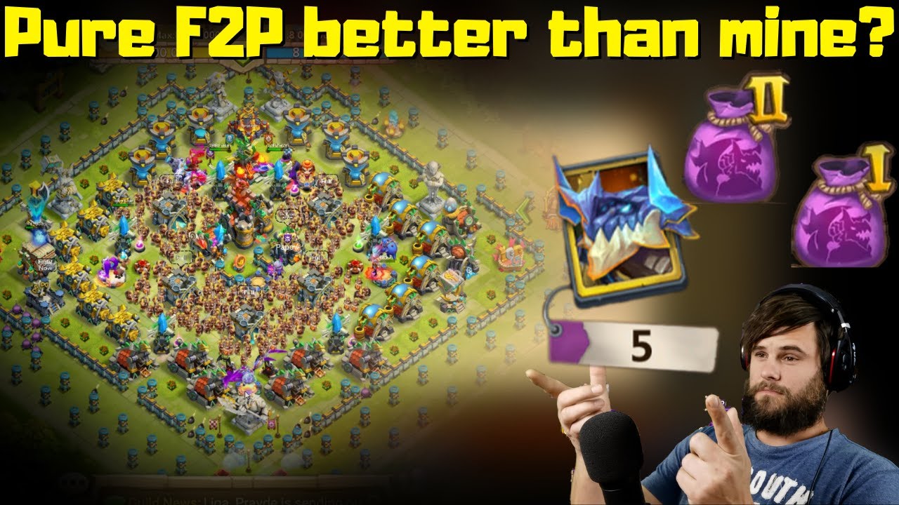 Awesome Pure free 2 Play account Review | Castle Clash