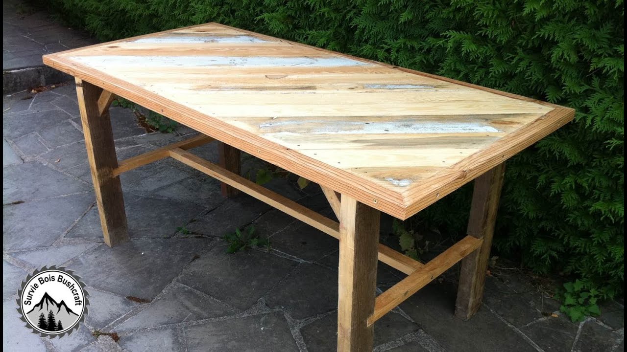 Fabrication d'une table solide en bois de r&eacute;cup&eacute;ration - Partie 1