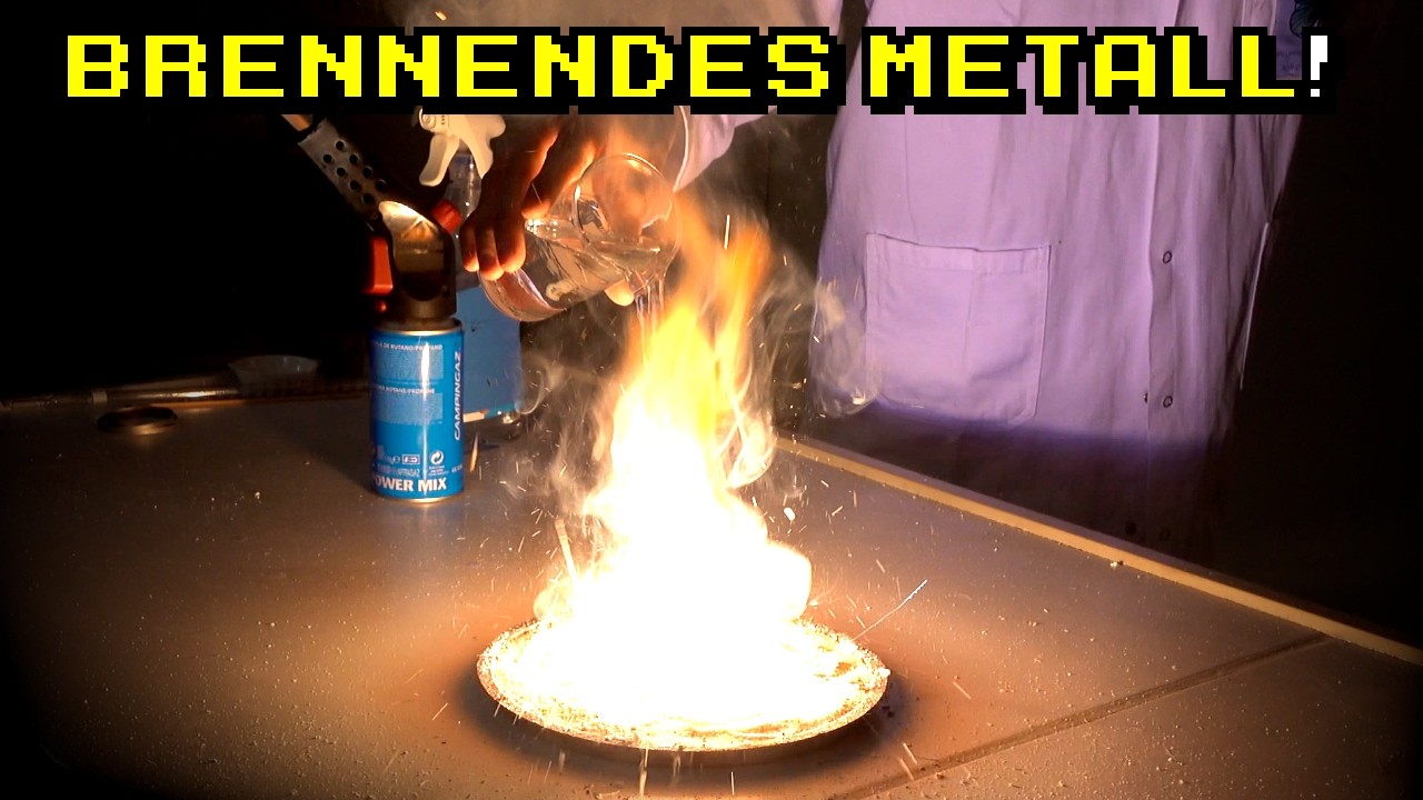 DESHALB darfst du Metallbrände NICHT mit Wasser löschen! | Magnesium anzünden