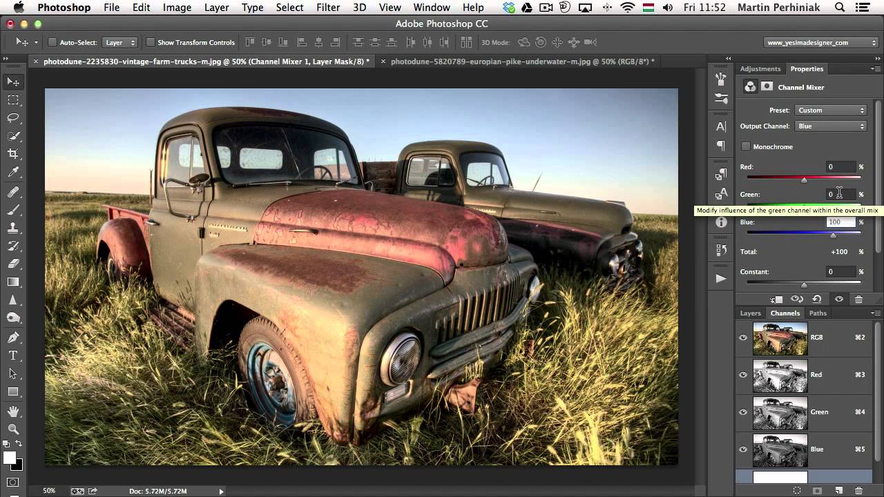 The Ultimate Guide to Adjustment Layers -- Channel Mixer