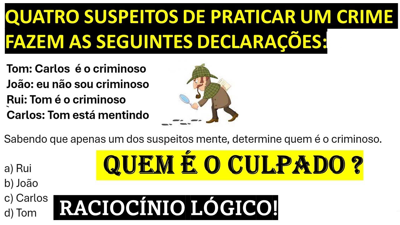 É SIMPLES, mas muitos não conseguem! RACIOCÍNIO LÓGICO para concurso.