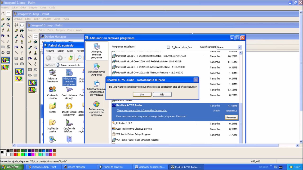 Insta&ccedil;&atilde;o de driver de som - Realtek AC'97 Audio for Via - Resolvido