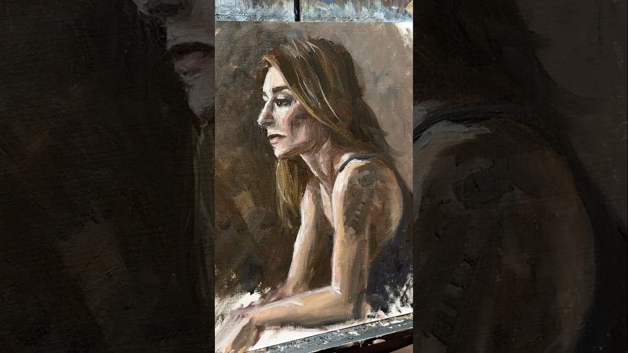 Color Value Differences in Portrait Painting #art #oilpainting