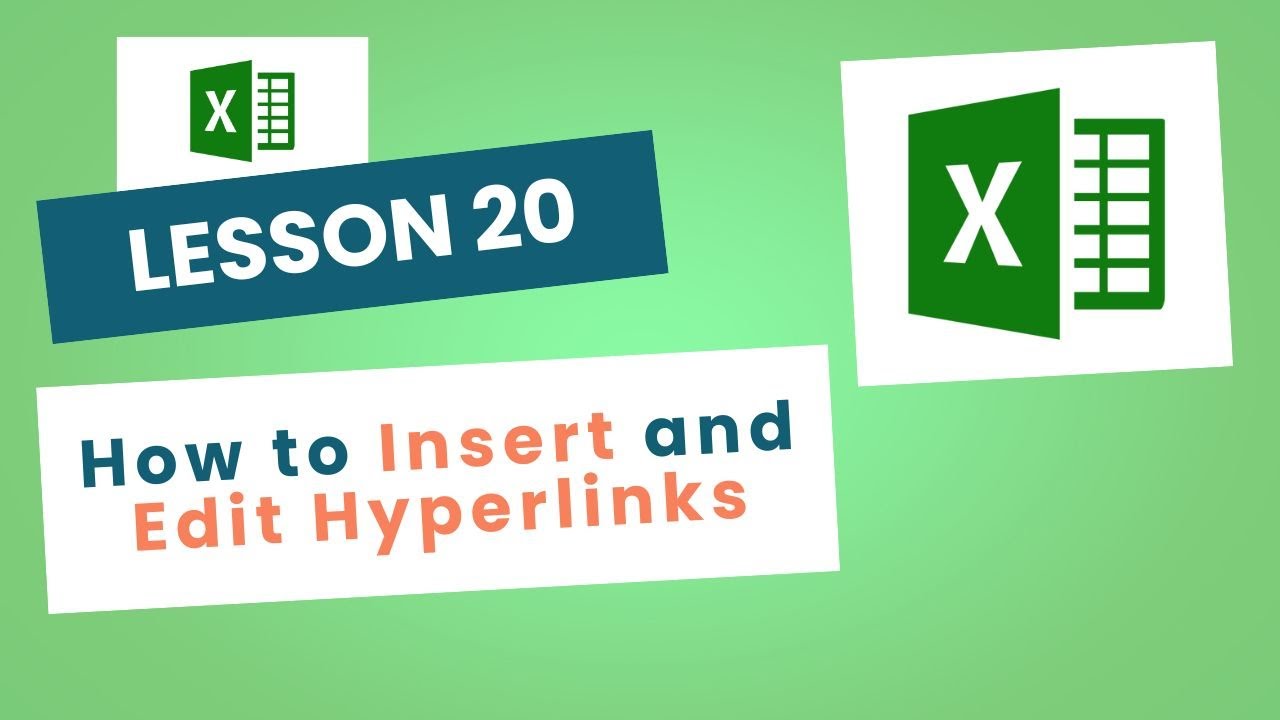 📘 Lesson 20: How to Insert and Edit Hyperlinks | Excel for Beginners