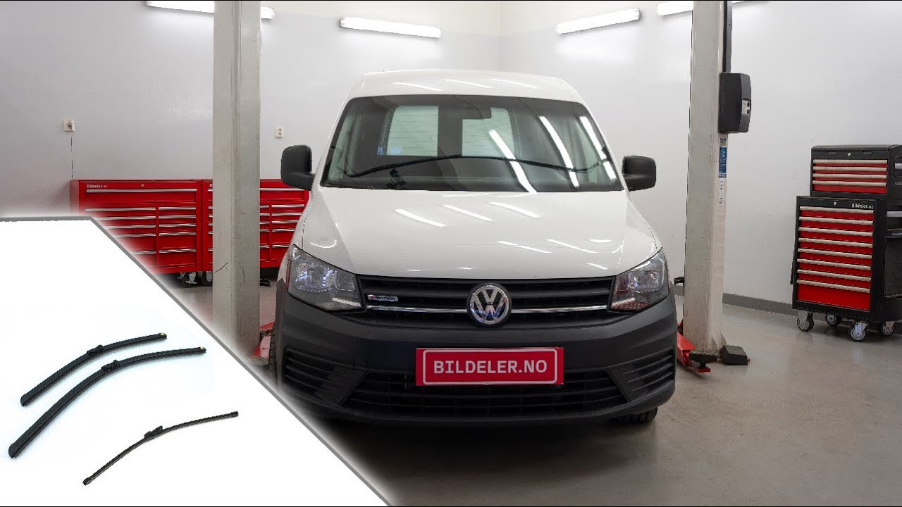 Volkswagen Caddy(IV): Hvordan bytte vindusviskere foran og bak - 2015 til 2017 modeller