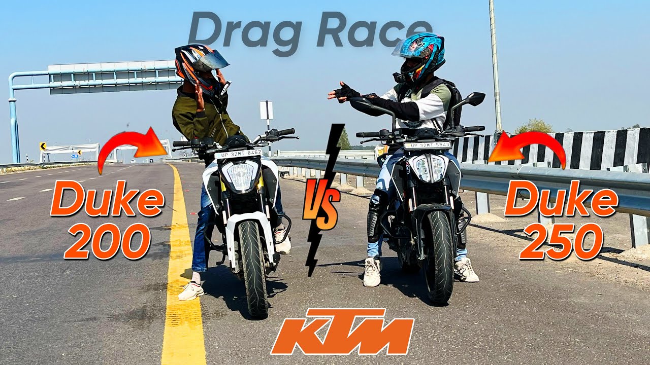 Drag Race ⚡️ Duke 250 Vs Duke 200 🔥 || Battle Between Two Power Bikes || Ktm Duke