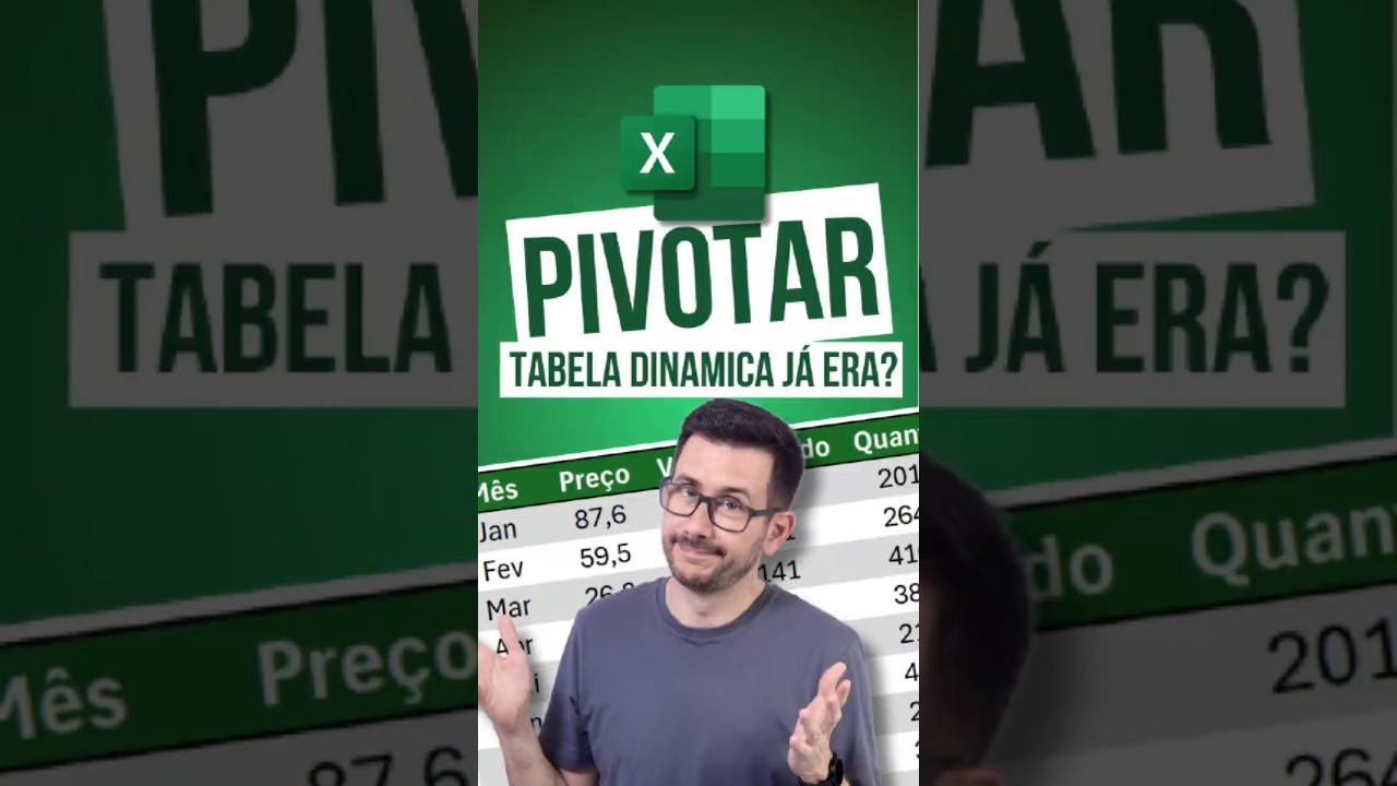 Pivotar fun&ccedil;&atilde;o que substitui a tabela din&acirc;mica no #excel
