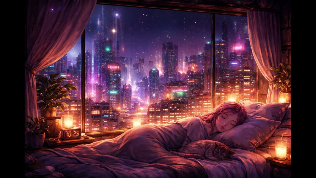 NEON DREAMS – Cyberpunk Night Sleep Mix (19 Min)