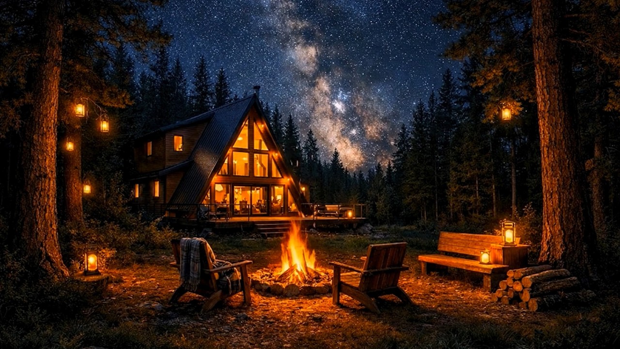 Ultimate Outdoor Campfire Ambience, Pure Burning Wood Sound 🔥Cozy Cabin & Fireplace Sounds For Sleep