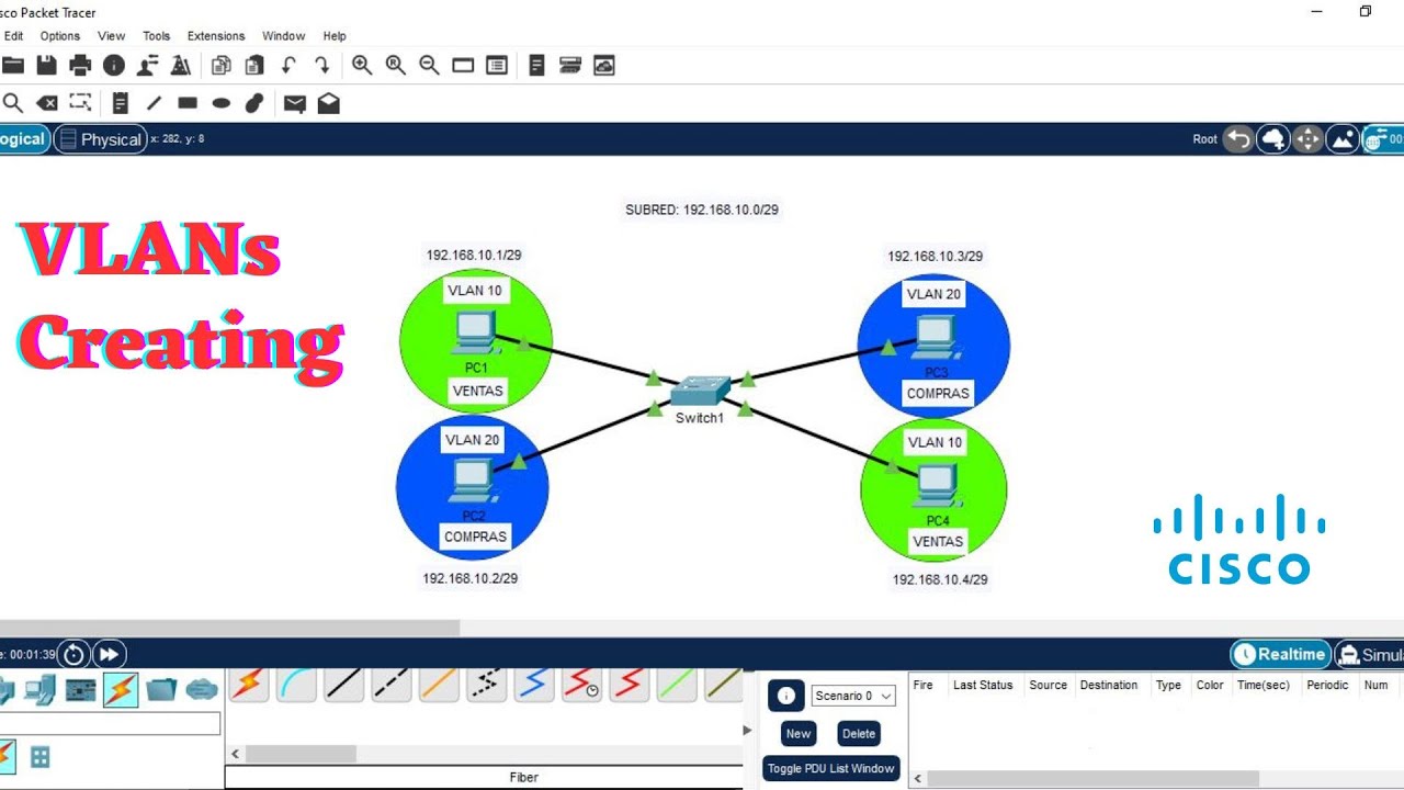 4. Packet Tracer - Creación de VLANs switch capa 2