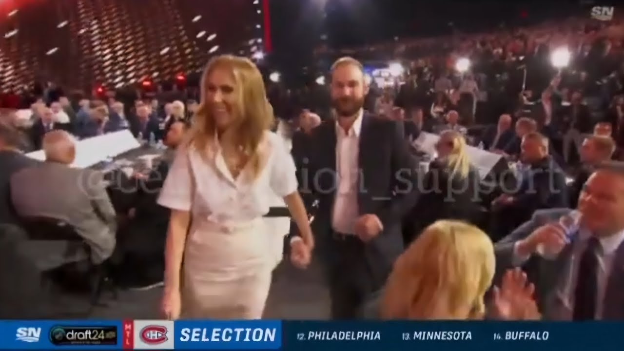 Céline Dion at NHL Draft in 2024 with her son René-Charles 🤍 #celinedion #video #son #viralvideo
