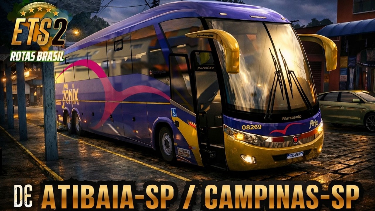VIAGEM REALISTA - DE ATIBAIA A CAMPINAS NO MAPA ROTAS BRASIL - MOD BUS ETS2