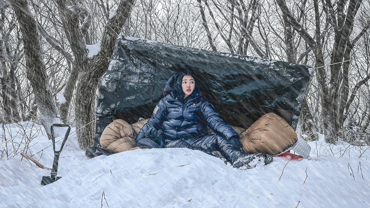 선자령 -19℃ 눈폭풍 속 한파에서 텐트없이 생존하기ㅣ설중 캠핑 같지만 사실 재난 백패킹ㅣ눈❄위스키+워킹쿡 라면ㅣ동계캠핑 Backpackingㅣ야생 백패커
