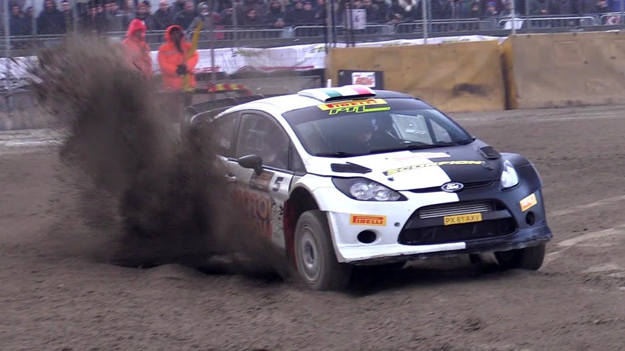 16-years-old Oliver Solberg rally show + camera car - Ford Fiesta WRC