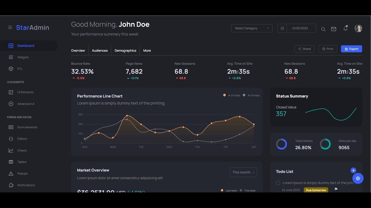 Bootstrap 5 Free Pro Admin Dashboard Template Working Demo