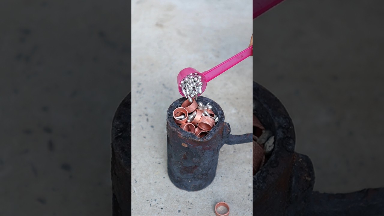 Casting Bronze Knife out of Copper Rings
