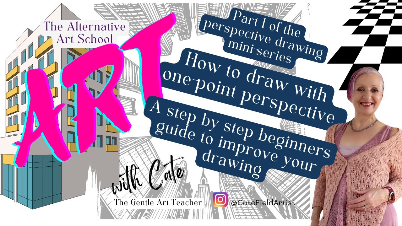 How to draw using one point perspective Part 1 A beginners step by step tutorial