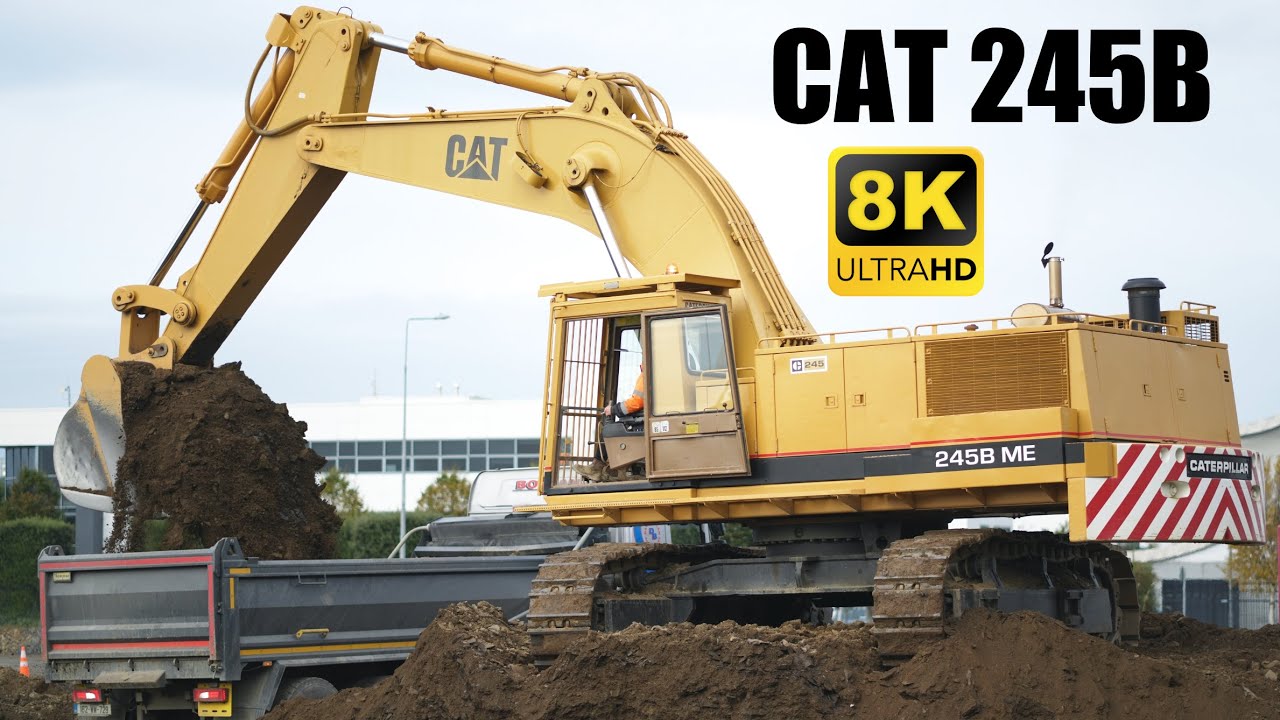 Cat 245B Loading Trucks 8K