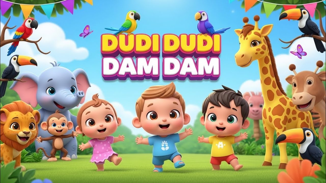 DUDI DUDI DAM DAM 🐒🎵 | Fun Jungle Dance Song for Kids