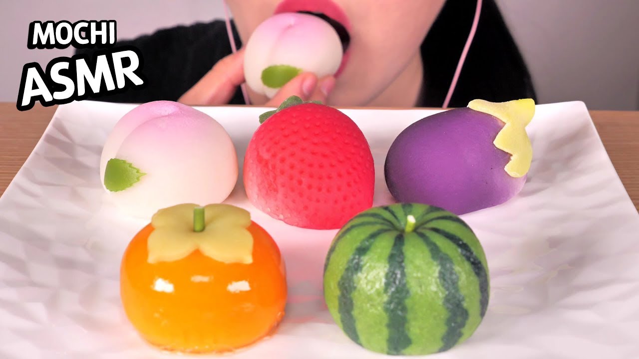 ASMR MOCHI Japanese Wagashi 화과자 먹방 咀嚼音 和菓子を食べる音 もち MUKBANG