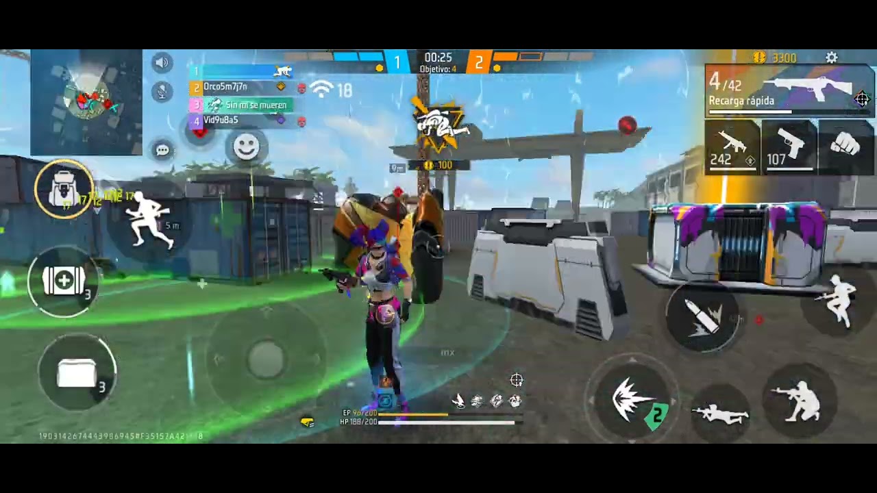 FREE FIRE | DUELO DE ESCUADRAS | VAYA TIROS SE LLEVÓ EL OTRO TIRO AL FINAL