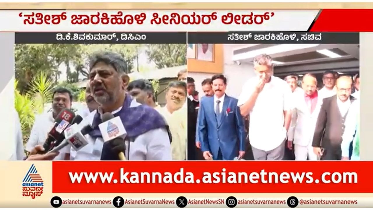 ಸತೀಶ್ ನಮ್ಮ ಸೀನಿಯರ್ ಲೀಡರ್, ನಾವಿಬ್ಬರು ಸಮಾನ ಮನಸ್ಕರು | DK Shivakumar On Satish Jarkoiholi | Congress