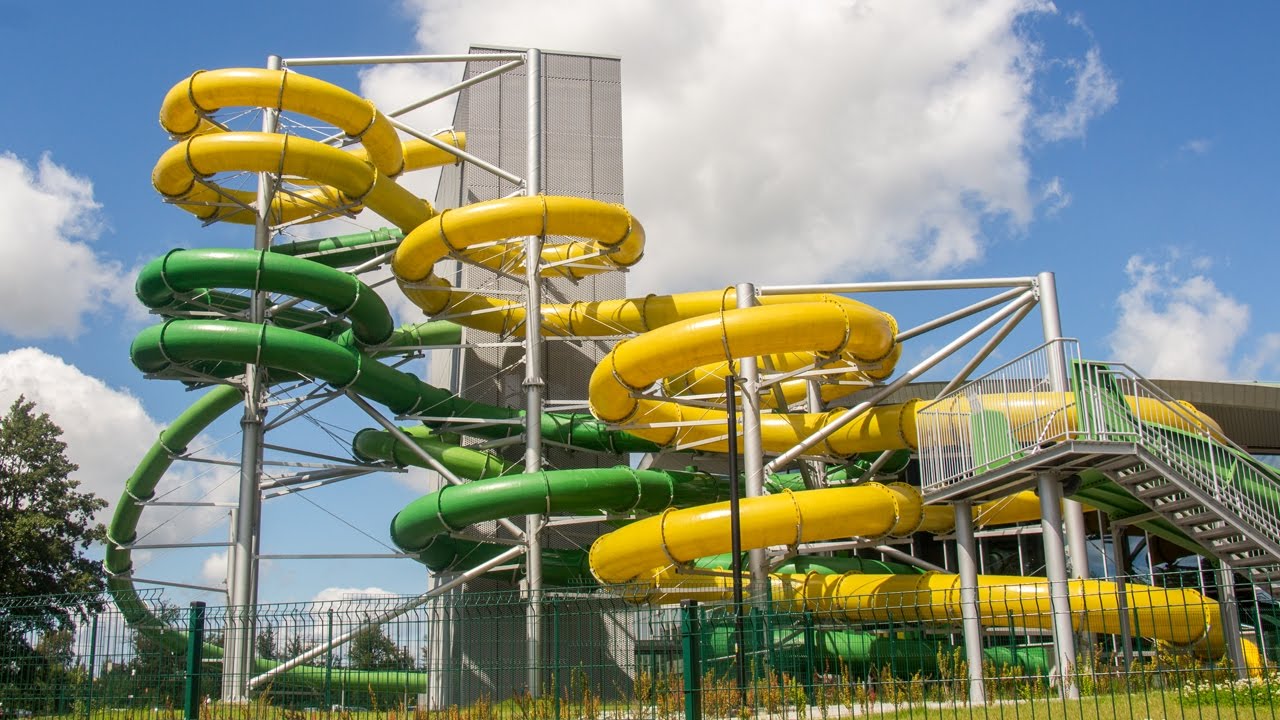 Aquapark Koszalin - Long Yellow Waterslide | Zjeżdżalnia ż&oacute;łta Onride POV