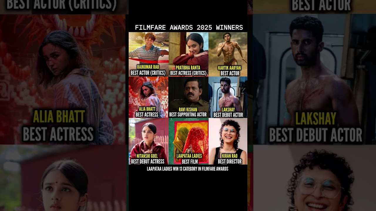 FILMFARE AWARDS 2025 WINNERS ll #bollywood #movie #actor #film #filmfareawards ##actress #aliabhatt