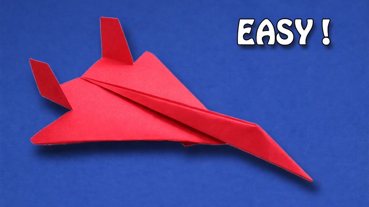 Paper Airplane Tutorial - How to make a paper SU-57 jet that can fly and never crash