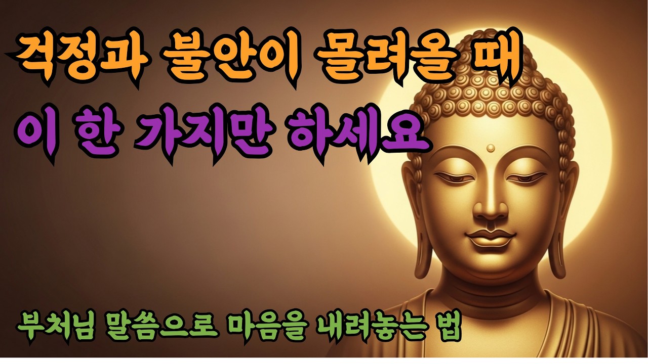 걱정과 불안이 몰려올 때, 이 한 가지만 하세요 | 부처님말씀 | 불교명언 | 법구경