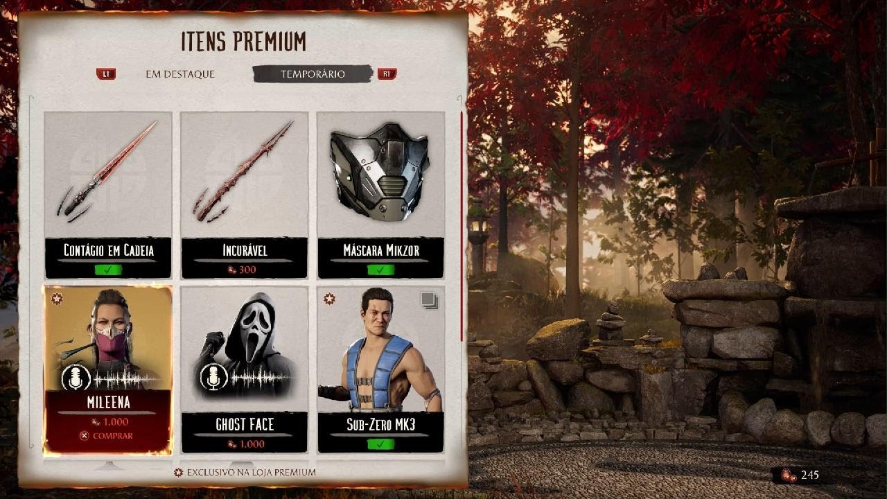Mortal Kombat 1 atualização da loja premium diária