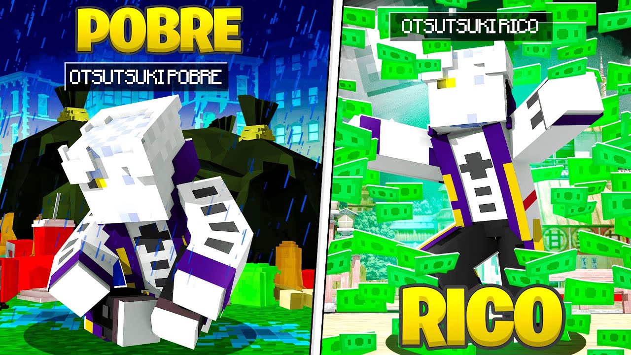 RICO VS POBRE DE UM OTSUTSUKI no Minecraft