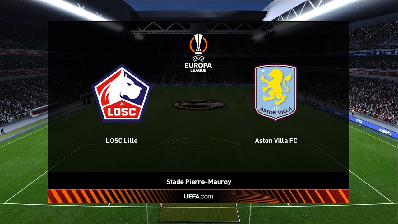 Lille vs Aston Villa | Stade Pierre-Mauroy | 2025-26 UEFA Europa League | PES 2021