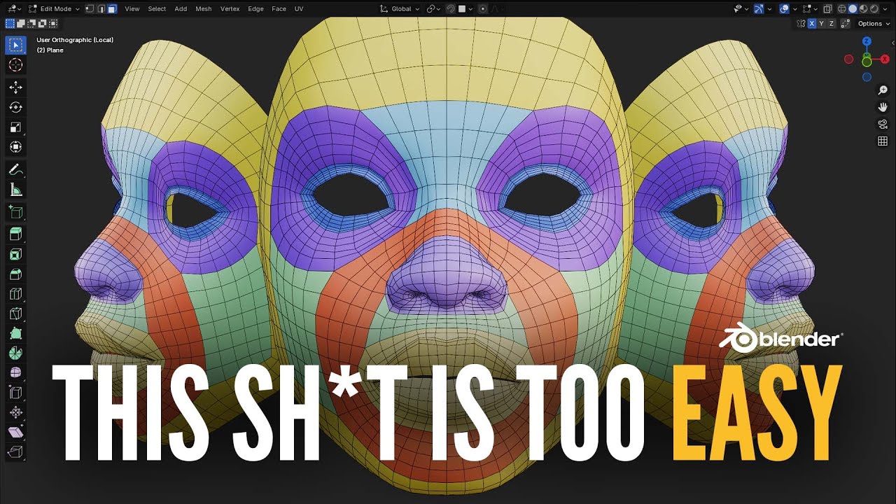 Ретопология для начинающих | Урок по Blender